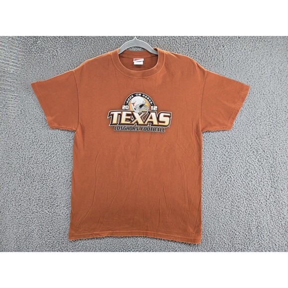 Texas Longhorns Shirt Mens Medium NCAA Football 2012 Schedule Tee Burnt Orange - Picture 1 of 8